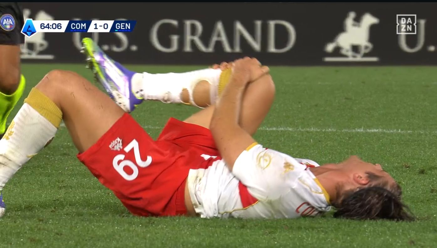 Partita di Serie A, Como-Genoa, con sponsor US Grand Polo