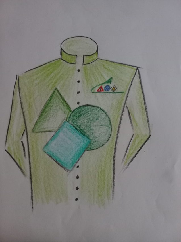Bozzetto originale della camicia verde